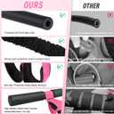 2026 Upgraded Durable Pedal Resistance Band with Handle, Thickened Latex Tubes and Soft Foam Fabric Foot Pedal, Sit Up Exercise Equipment for Abdomen, Waist, Arm, Core/ABS, Leg, Physical Therapy (1-Pink)