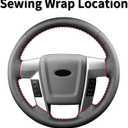 Hand Sewn Steering Wheel Cover Microfiber Leather Stitched on Wrap,Fit for Ford 2015 Expedition/2014 F-150 Tremor/2013 F-150/2010 2011 F-150 Harley-Davidson/2009 F-150 Platinum/2009 F-150 FX4
