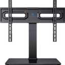 PERLESMITH Universal Swivel TV Stand Mount for 37-80 Inch LCD OLED Flat/Curved Screen TVs-Height Adjustable Table Top TV Stand/Base with Wire Management,VESA 600x400mm up to 99lbs,PSTVS35