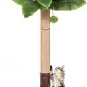 Cat Scratching Post, 35 Inch Tall Cat Scratcher Cat Tree Tower with Hanging Ball for Indoor Cats Adults,Sisal Rope Kitten Scratch with Interactive Mouse Cat Toy