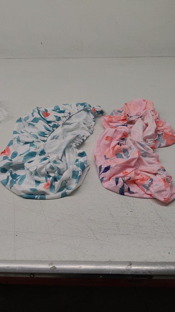 2 Pack Shower Cap for Women Blue Pink 2 Pack