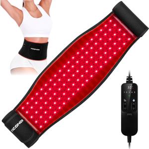 Red Light Therapy Belt for Body Infrared Light Therapy Devices Near Infrared Wrap Pad Timer Remote Control for Back Waist Muscle