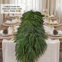 Christmas Norfolk Pine Garlands Soft Bendable Winter Pine Garland Real Touch Artificial Christmas Greenery Garland for Fireplace/Mantle/Table/Window/Stairs/Indoor or Outdoor Xmas Decor (6FT-1PC)