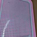 Dog Potty Tray Toilet 20"x14" Doggy Bathroom Dog Litter Box, Indoor Pee Pad Holder with 8pcs Training Pads, Puppy Pee Mesh Potty Training Tray with Secure Latch, Dog Potty Pan for Small Medium Puppies (Pink)
