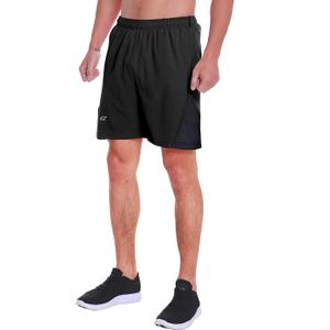EZRUN Men's 7 Inch Quick Dry Running Shorts Workout Sport Fitness Short with Liner Zip Pocket (Large, Black)