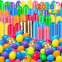 1012 Count Easter Eggs Bulk, 2.4" Empty Plastic Eggs with Golden Eggs, Fillable Surprise Egg for Easter Hunt, Basket Stuffers Fillers, Classroom Prizes, Party Favors Supplies Decoration