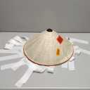 Zonzxcv Japanese Swordsman Hat Samurai Costume Helmet Japanese Asian Rice Hat Anime Cosplay Accessories Made From Palm Leaves And Bamboo Dia.16.1 Inches