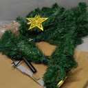 Upgraded 3.6Ft Solar Christmas Tree Pathway Lights, 1 Pack 100 LED Xmas Tree with 50 Pcs Christmas Ornaments, Prelit Christmas Tree Yard Stake Lights for Christmas Decorations Outdoor Yard Porch