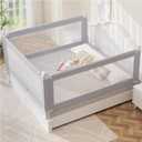 omzer Queen Bed Rails for Toddlers - Foldable Baby Bed Rail Guard with Child Lock Height Adjustable Bed Safety Rails for Children Bed Rail for Queen Size Bed - 3 Pack, 78.7x78.7x59