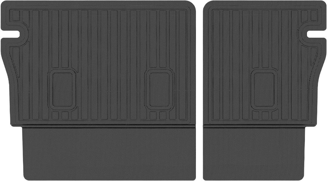 FREEMOTOR802 Backrest Mats Seat Back Protector, Compatible with 2024-2025 Chevrolet Equinox EV, All Weather Rear Row Seat Backrest Protector Trunk Cargo Liner Replacement, Black TPE 2PCS Set