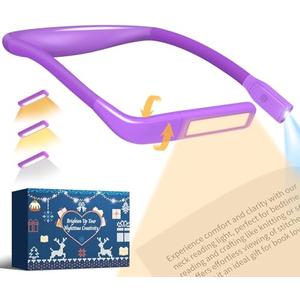 Valentines Day Gifts for Her Wife: Neck Reading Lamp Purple Gifts For Women Book Lovers Knitting Crochet Accessories, Birthday Present For Mom Grandma Bible Readers Knitters Quilting Sewing Supplies