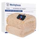 Westinghouse Electric Blanket Full Size, Soft Plush Sherpa Heated Blanket with 10 Heating Levels & 1-12 Hours Auto-Off, Machine Washable, 80x84 inches, Yellow