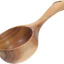 FOMIYES Wood Ladle Water Dipper Spoon Ergonomic Bathing Tool for Home Use for Showers Sauna Buckets Watering Plants Convenient Wooden Design for Easy Handling