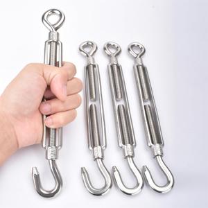M10 Turnbuckle,3/8" (10mm) Thread Stainless Steel Hook & Eye Alele Stainless Steel 304 Turnbuckles Heavy Duty Wire Rope Tension 4pcs