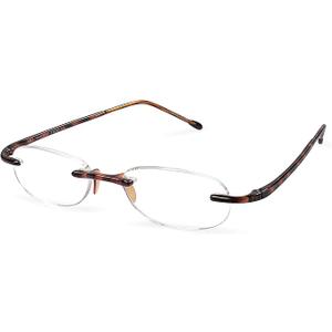 Scojo New York Gels Round Reading Glasses, Handmade Scratch Resistant Readers for Women and Men, Tortoise  1.25x