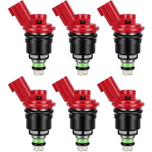 1991-2001 6PCS Fuel Injectors Compatible for Nissan Altima Maxima Sentra 200SX 240SX 300ZX NX 91-99 2.0L 2.4L 3.0L L4 V6, for Infiniti Q45 J30 G20 91-01 2.0L 3.0 4.1L L4 V8 Replaces 16600-96E01 FJ285