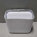 Compost Bin Kitchen for Countertop or Under Sink, 2.6 Gallon Hanging Small Trash Can with Lid, Garbage Can for Cabinet Door, Indoor/outdoor Food Waste Bin for Kitchen, Bathroom, RV, Office, White