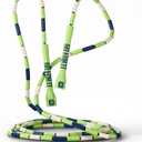 Sportbit Custom-Fit Beaded Jump Rope Adjustable Length for Kids & Adults, Men & Women Durable Fitness Rope for Gym & Home