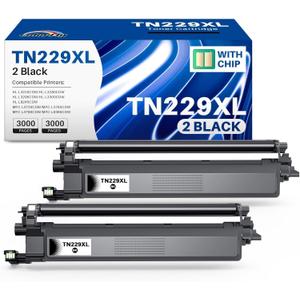 TN229XL Black Toner Cartridges for Brother TN229XL Toner Cartridges Brother MFC-l3780CDW BK Work for MFC-L3780CDW HL-L3280CDW MFC-L3720CDW HL-L3220CDW HL-L3300CDW (TN 229XL BK Pack of 2) TN229XL Black Toner Cartridges for Brother TN229XL Toner Cartridges Brother MFC-l3780CDW BK Work for MFC-L3780CDW HL-L3280CDW MFC-L3720CDW HL-L3220CDW HL-L3300CDW (TN 229XL BK Pack of 2)