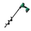 Garden Auger Drill Bit for Planting 1.6x9in, Ground Earth Spiral Auger Drill for 3/8" Hex Drive, Yard Auger for Bulbs, Flowers & Bedding Digging, Planter Tool (Black)