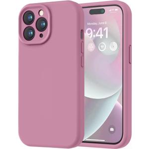 LOVE 3000 Designed for iPhone 14 Pro Case, Premium Silicone with [Soft Anti-Scratch Microfiber Lining] Shockproof Protective Phone Case for Men Women Girls 6.1", Lavender Purple