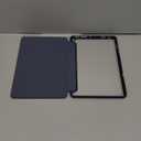 New Amazon Fire HD 10 Tablet Case(Only Fit 13th Gen, 2023 Release), Sanyetral Premium PU Leather Trifold Stand PC Clear Back Cover Case with Auto Wake/Sleep, Not for Nokia iPad Samsung -Navy Blue