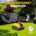 2-in-1 Cordless Pole Saw & Hedge Trimmer Compatible with Dewalt 20V Max Battery, 18" Dual-Action Blade & 8" Pole Saw Attachment, Sectional Extension Pole Up to 16 FT, Tree Trimmer (Tool Only)