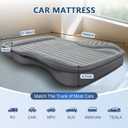 Self-Inflating SUV Air Mattress with Built in Electric Pumpcar air Mattress with Pillow for TrunkPortable car Mattress for Travle and Camping, Light Gray