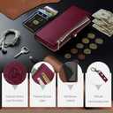 XcaseBar compatible with Samsung Galaxy S25 Wallet case with Zipper Credit Card HolderRFID Blocking,Flip Folio Book PU Leather Phone case Shockproof Cover Men Women for Samsung S25 case Wine Red