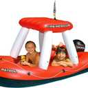 Swimline Fireboat Squirter Inflatable Pool Toy Red/White, 60 X 33 X 32"