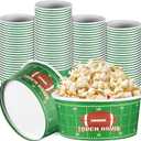 Yungyan 100 Pieces 12oz Football Snack Bowls Paper Game Day Football Bowls Party Supplies Football Serving Dishes for Party Ice Cream Bowls