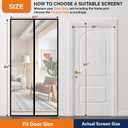 Magnetic Screen DoorScreen Door MeshKeep Bugs Out, Heavy-Duty Mesh Curtain,Pet and Kid Friendly, Works with Front Doors, Sliding Doors