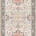 Area Rug for Living Room - 7x9 Soft Washable Oriental Vintage Floral Distressed Large Carpet - Fade Stain Resistant Non Slip Rugs for Bedroom Dining Room Nursery Dorm Office Home Decor - Multi