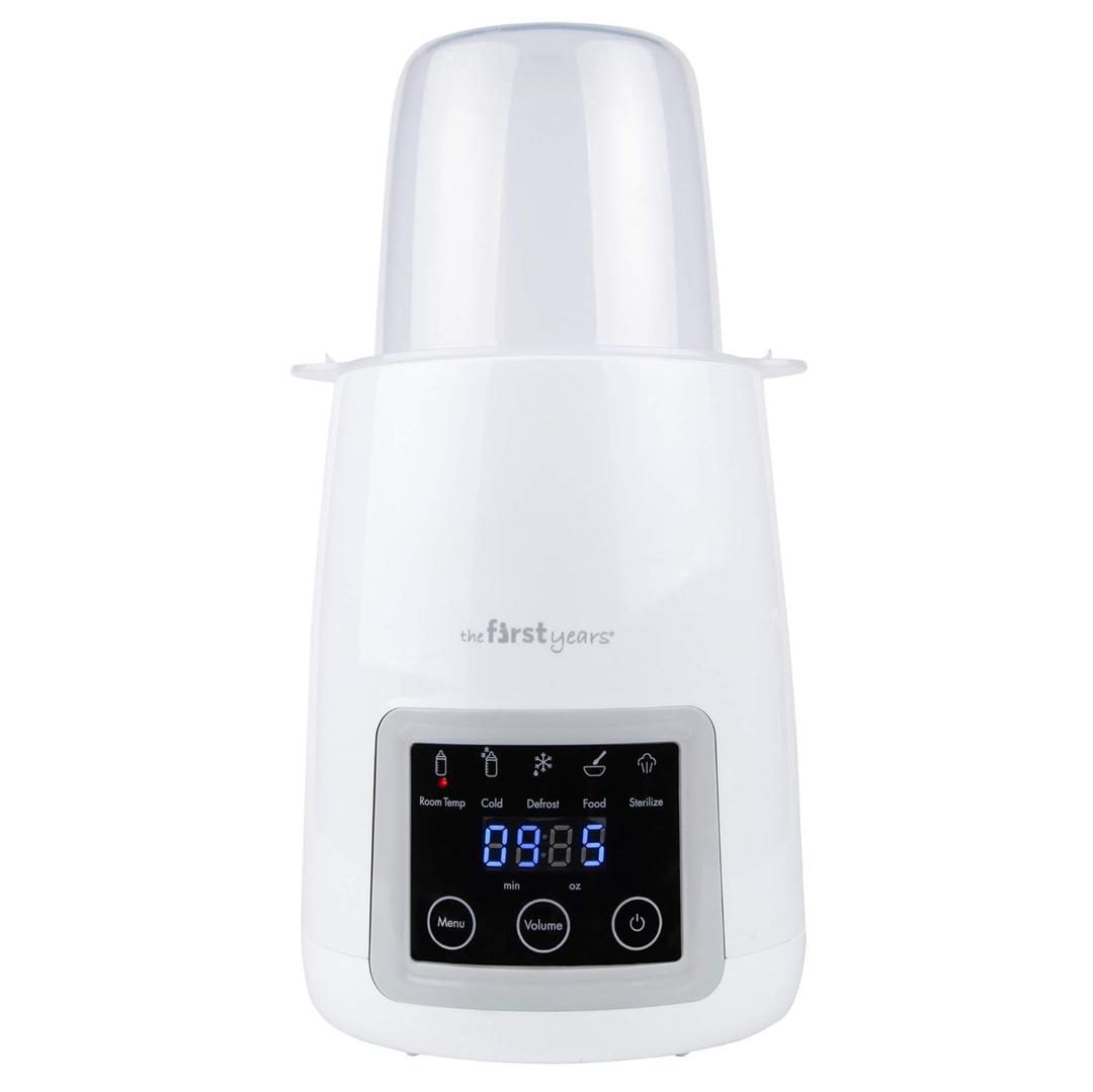 The First Years Gentle Warmth Digital Baby Bottle Warmer - Portable Bottle Warmer for Breastmilk, Baby Formula, and Baby Food - Includes Milk Warmer, Basket, and Cup - White