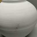 Large White Vase for Centerpieces - 11" Wide Textured Stone Look
