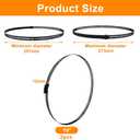 Litoexpe 10 Inch Stainless Steel Worm Gear Hose Clamp 2 Pcs, Adjustable 241-267mm Size Range, Fuel Line Clamp for Plumbing Automotive and Mechanical Application (Black)