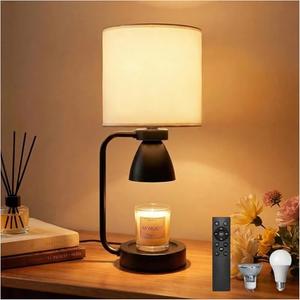 2-in-1 Table Lamp & Candle Warmer Lamp - Bedside Lamps with Timer for Bedroom Living Room, 16 Million Color Dimmable (Remote/App Control), Fragrance Lamp, Stylish Home Decor Ideal Gifts for Women