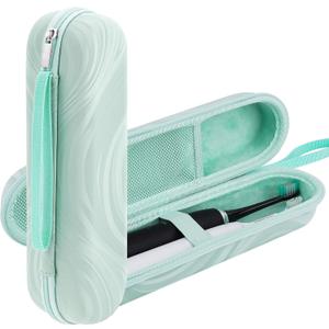 TOCCOOL Electric Toothbrush Case, Carrier Bag for Travelling, Portable Toothbrush Carrying Case Holder Compatible with AquaSonic, Sumkyle, Oral-B iO Series, Philips Sonicare. (Green)