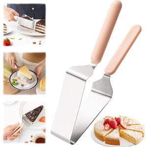 Suuker Cake Cutter, Stainless Steel Cake Knife and Server with Double Handle, Adjustable Cake Slicer for Cake Server, Pie Server, Cake Cutting Set for Wedding