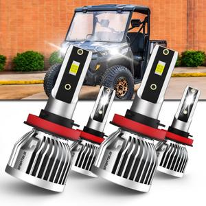 for 2016-2023 Can Am Defender Headlight Bulbs H11 High Low Beam Combo, 6000K for Can-Am UTV Head Light Kit, 4pcs Bulbs