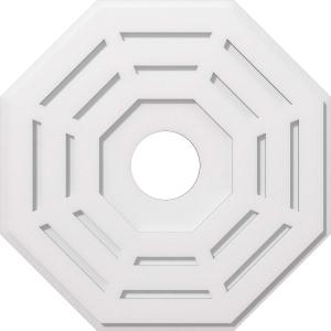 Ekena Millwork CMP24WN-05000 Westin Architectural Grade PVC Contemporary Urethane Ceiling Medallions 24"OD x 5"ID x 9 1/2"C x 1"P