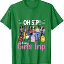 Oh Sip It's A Girl's Trip Funny Womens Traveling T-Shirt XL