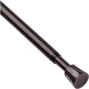 TYRON 1Pcs Spring Tension Curtain Rod 28 to 40 Inch, Bronze, Adjustable Small Tension Rods, Window Curtain Rod No Drilling
