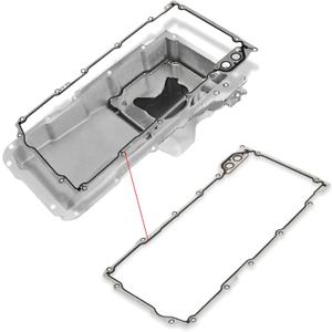 Oil Pan Gasket Set Replacement for 4.8L 5.3L 6.0L 6.2L Chevy Silverado, Suburban, Tahoe, Trailblazer, GMC Sierra, Yukon, Cadillac Escalade, Replace #12612350 OS30693R