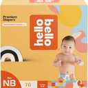 Hello Bello Premium Newborn Diapers, Honeysuckle Designs, 76ct Club Box, Hypoallergenic and Extra Absorbent