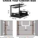 REALINN Under Sink Organizer, Pull Out Cabinet Storage 2 Tier Slide Out Sink Shelf, Kitchen Organizers and Storage, Black, 1 Pack
