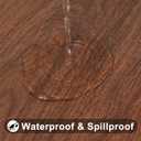 Smiry Rectangle Table Cloth Cover, Waterproof Elastic Fitted Picnic Tablecloth for 6 Foot Tables, Wipeable Flannel Backed Vinyl Tablecloths for Camping, Dining, Outdoor (Brown, 36" x 72")