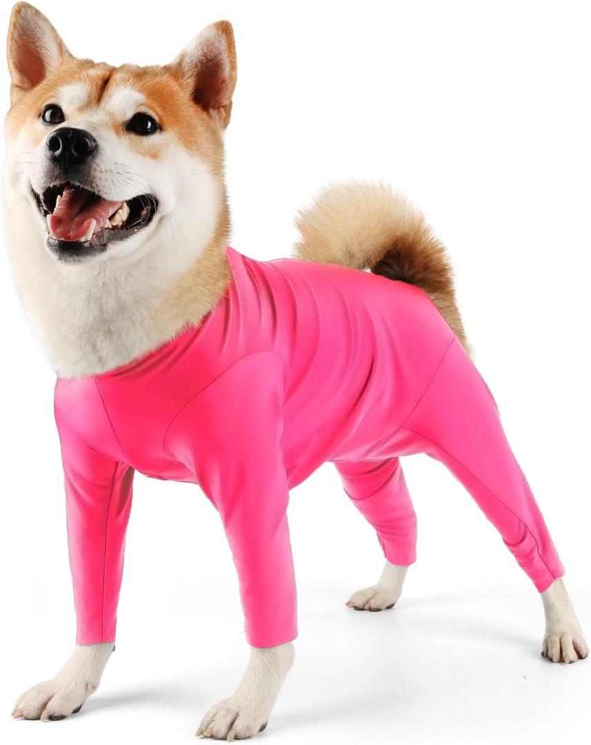 Dog Surgery Suit Female Spay Dog Onesie for Surgery Female Recovery Suit for Dogs Surgical Recovery Suit Male Neuter Dog Anti Shedding Suit Dogs Body Suits After Surgery Pink/Large