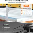 Trailer Ladder Rack Aluminium - 5.77'-8.65' Adjustable with Ladder Stoper, Silver, Enclosed & Open Trailer Compatible