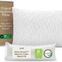 Coop Home Goods Original Adjustable Pillow, Queen Size Bed Pillows for Sleeping, Cross Cut Memory Foam Pillows - Medium Firm Back, Stomach and Side Sleeper Pillow, CertiPUR-US/GREENGUARD Gold
